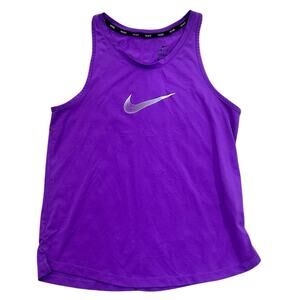 NIKE Girls Purple Drifit Tank Youth Large